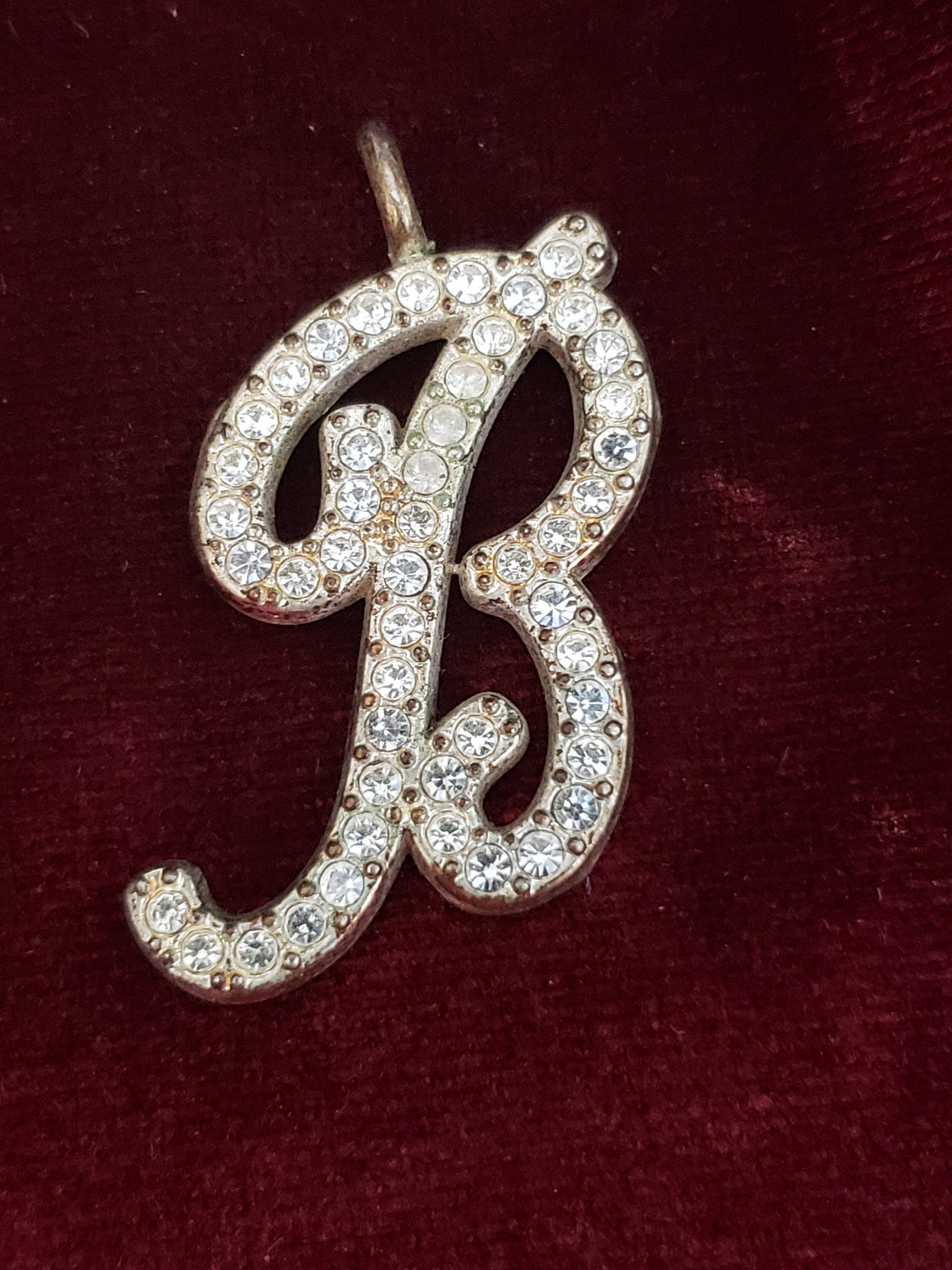 TEHAUX 26pcs Letter Pendant Diamond Jewelry Mini Keychain Mini Rhinestones  Rhinestone Letters Name Jewelry Findings Bubble Slides Charms Designer