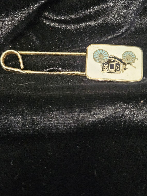 Vintage Steampunk Cloisonne Scarf Clip/Tie Clip wi