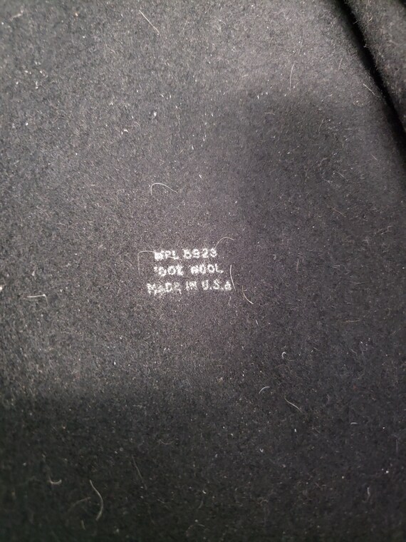 Vintage Ladies WPL 5923 Black 100% Wool Hat Made … - image 6