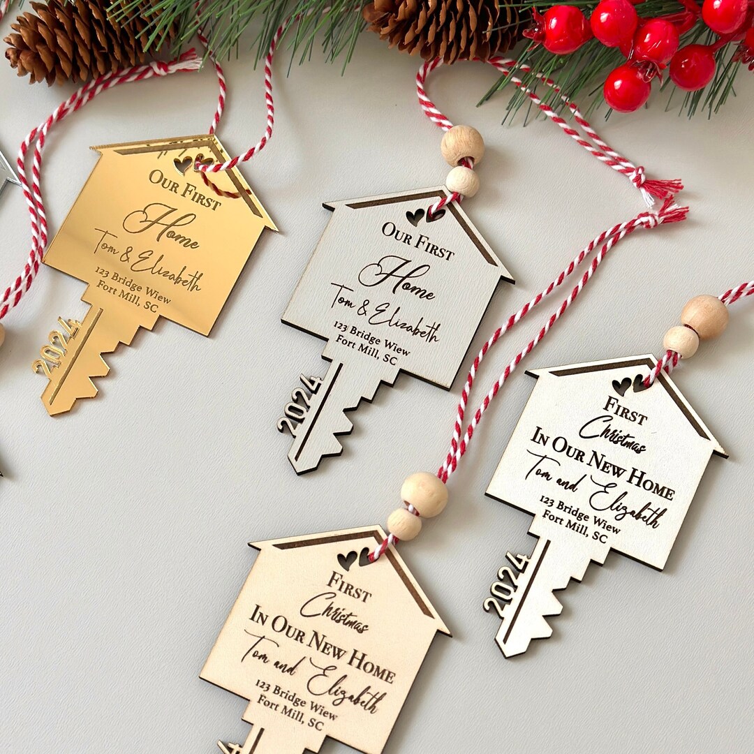 Our First Christmas in Our New Home Wooden Personalized Christmas