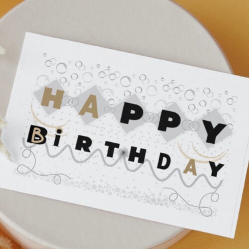 10 Printable Happy Birthday Cards. Greeting Card Bundle to Download ...