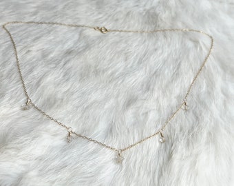 Herkimer Diamond Quince Necklace