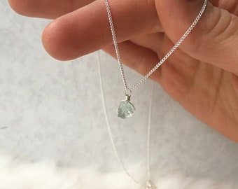 Raw Aquamarine Necklace