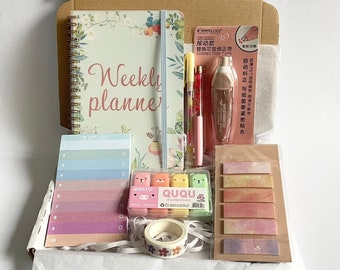 Weekly Planner Stationery Box Gift Set Cute Stationery Office Gift Organizer Gift