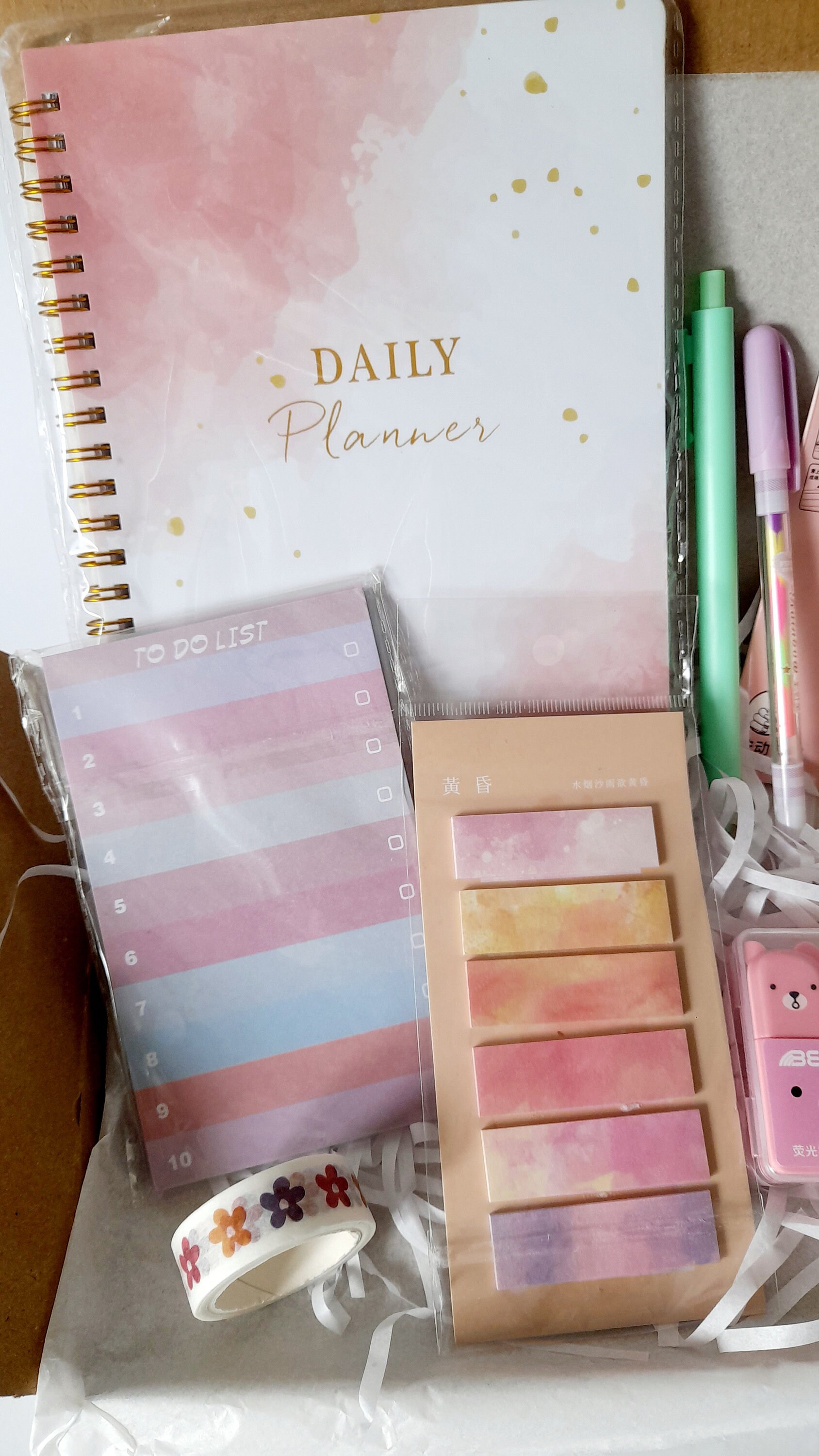 Daily Planner Stationery Box Gift Set Cute Stationery Office Gift Organizer Gift Etsy UK