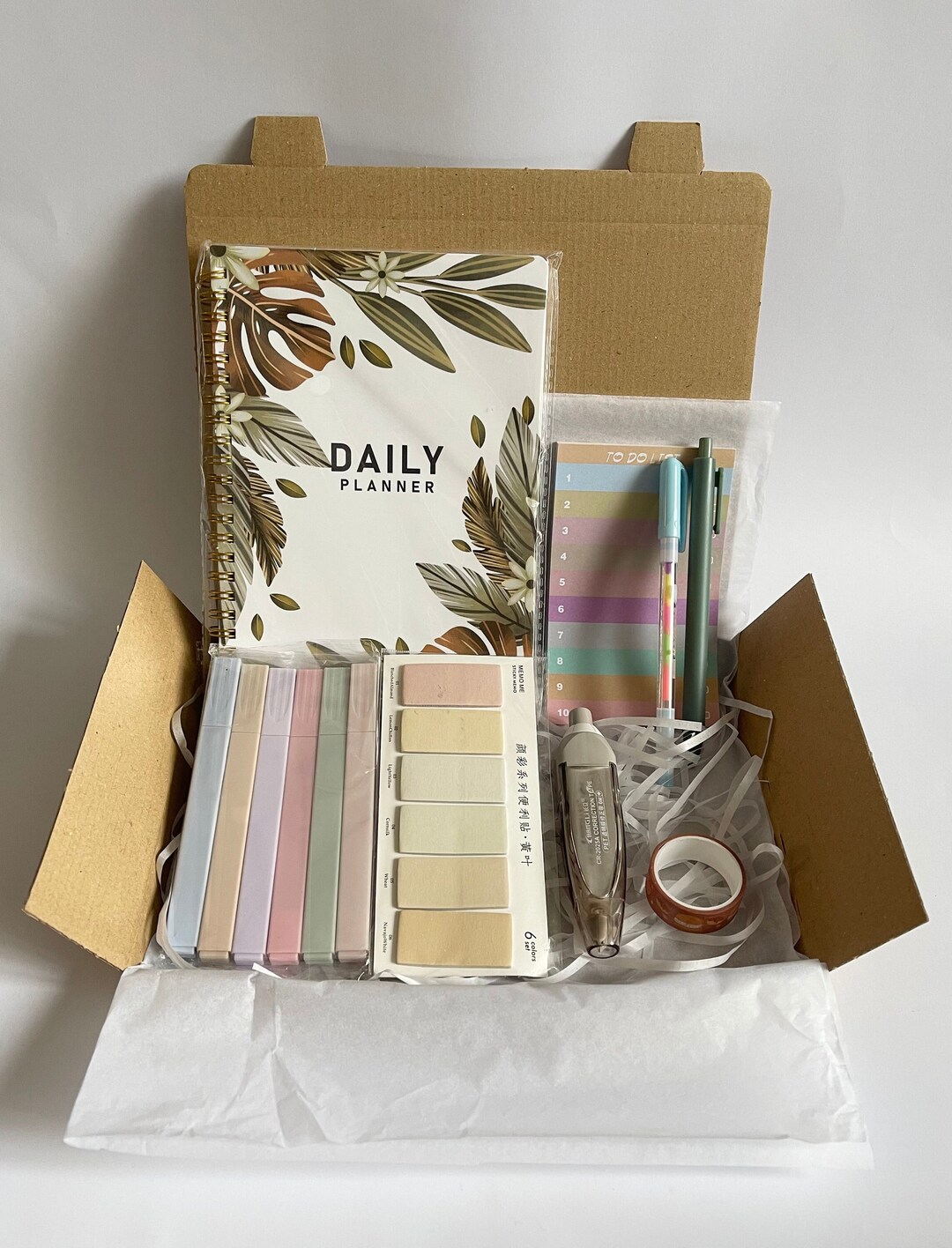 Daily Planner Stationery Box Gift Set Cute Stationery Office Etsy UK