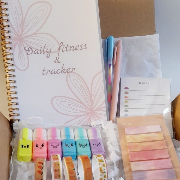 Daily fitness and tracker Stationery Box Gift Set Cute Stationery Office Gift Organizer Gift