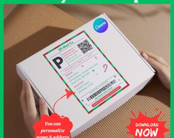 Editable Elf Shipping Label Template: Personalized Christmas Arrival (PDF)