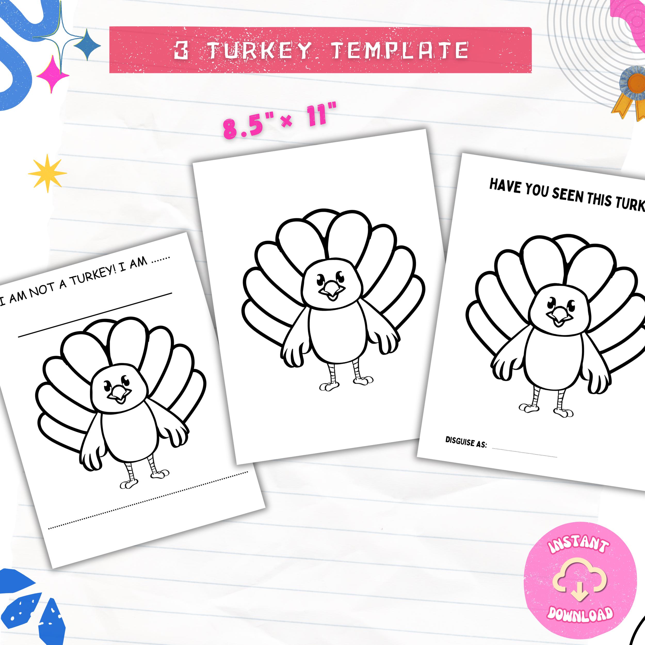 Ice Cream Turkey Disguise Craft: Printable Costume (PDF) - Etsy