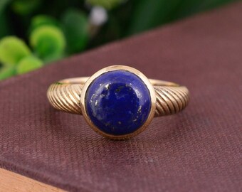 Lapis Lazuli Gemstone Ring,18k Gold Ring,Handmade Ring,Rings For Women,Promise Ring,Unique Ring,Beautiful Designer Ring,Mothers Day Gifts