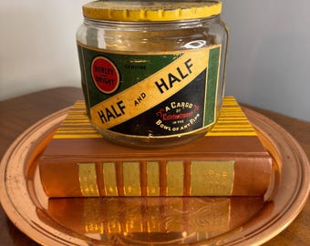 canning tobacco Vintage Half and Half Pipe Tobacco Large Glass Jar, American Tobacco  Company, Tobacco Collectables