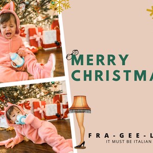Family, A Christmas Story Christmas Card, a christmas story movie card, a christmas story photo card template, a christmas story lamp