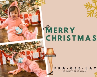Hilarious Christmas Story Family Photo Card (Instant Download)