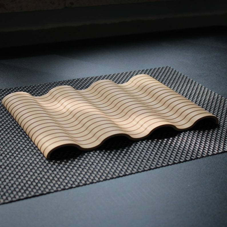 Wave-shaped Remote Control Holder With 3 Compartments - Model 1S - Etsy