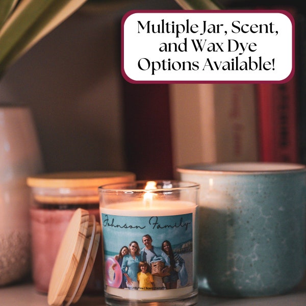 Scented Soy Candle - Personalized Candle Gift - Custom Picture Candle - Custom Gift - Christmas Gift - Create Own Candle - Holiday Gift