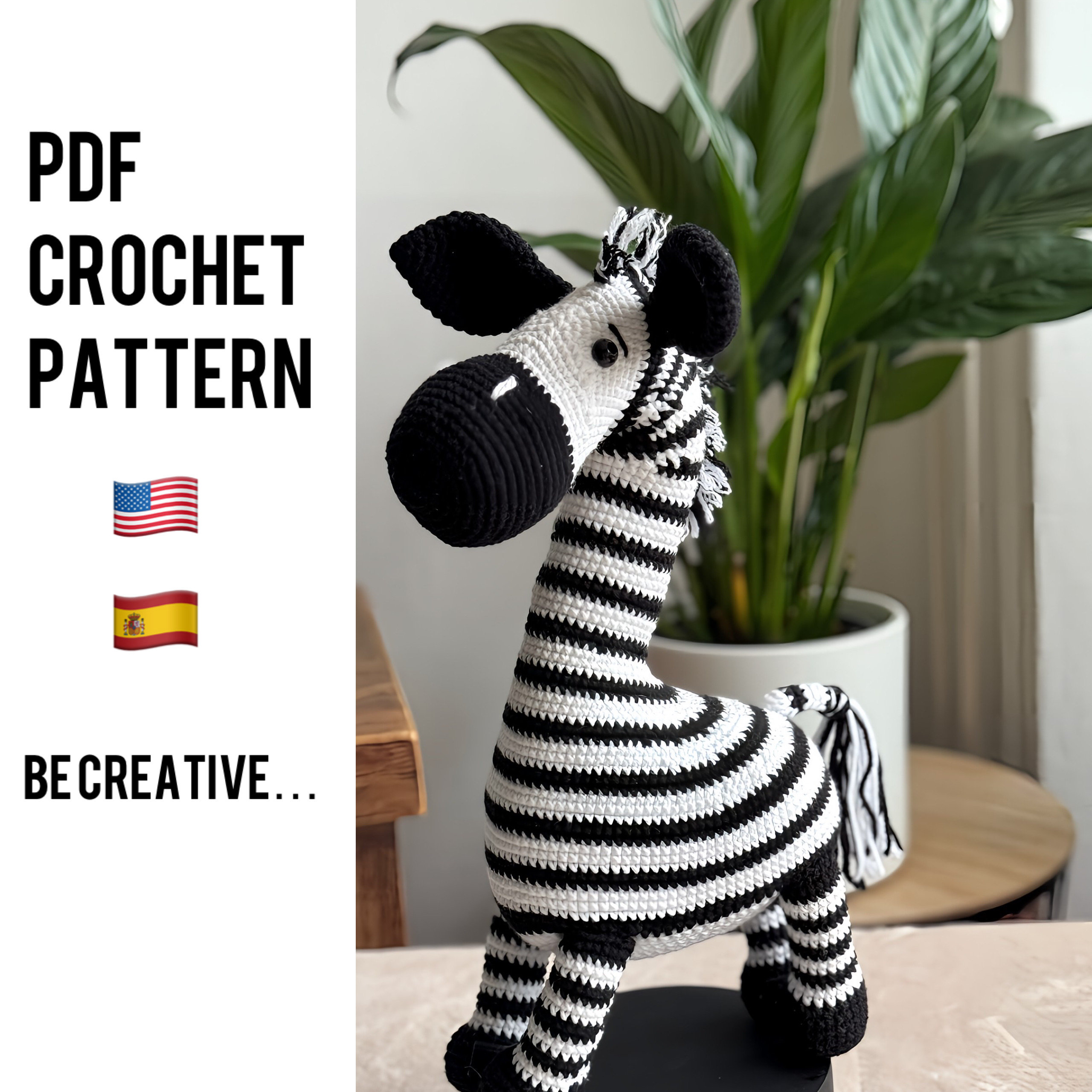 40 Zebra Crochet Patterns for Amigurumi, Blankets, Nursery Decor, and Handmade Gifts 27 Crochet Amigurumi Zebra