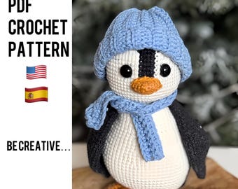 Crochet Amigurumi Penguin Pattern, Easy Toy (PDF Pattern)
