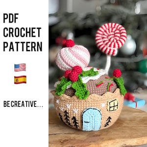 crochet amigurumi pattern cupcake, crochet cupcake, christmas crochet, amigurumi food pattern, christmas amigurumi pattern, birthday cupcake