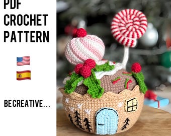 Crochet Amigurumi Christmas Cupcake Pattern (PDF)