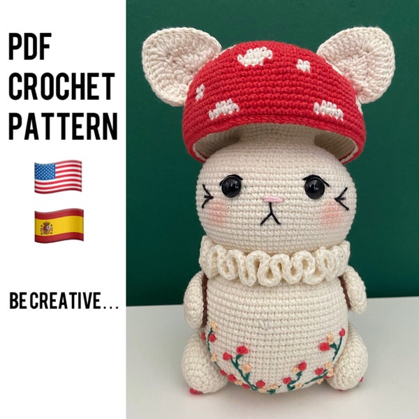 crochet amigurumi pattern mushroomcat / crochet cat /  amigurumi cat /  mushroom  amigurumi pattern / chineese cat / handmade gift