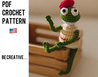 Crochet Kwakkie frog pattern, amigurumi pattern PDF in ENG