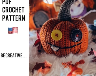 crochet amigurumi pumpkin , Halloween crochet