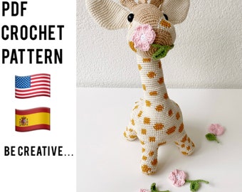 Crochet Amigurumi Giraffe Pattern, Toy (PDF)