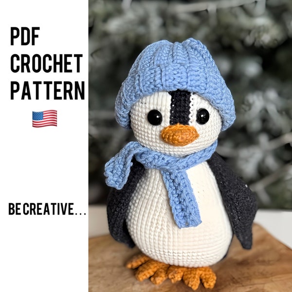 Häkelanleitung Amigurumi Pinguin, Häkeltiere, Amigurumi Pinguin, Geschenk, Häkeltiere, Pinguin häkeln, Pinguin häkeln, Haakpatroon