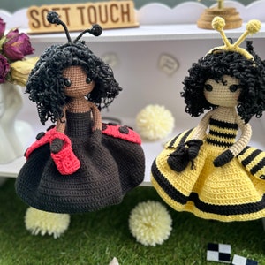 modèle de poupée au crochet, modèle de poupée amigurumi, poupées au crochet coccinelle et coccinelle image 3