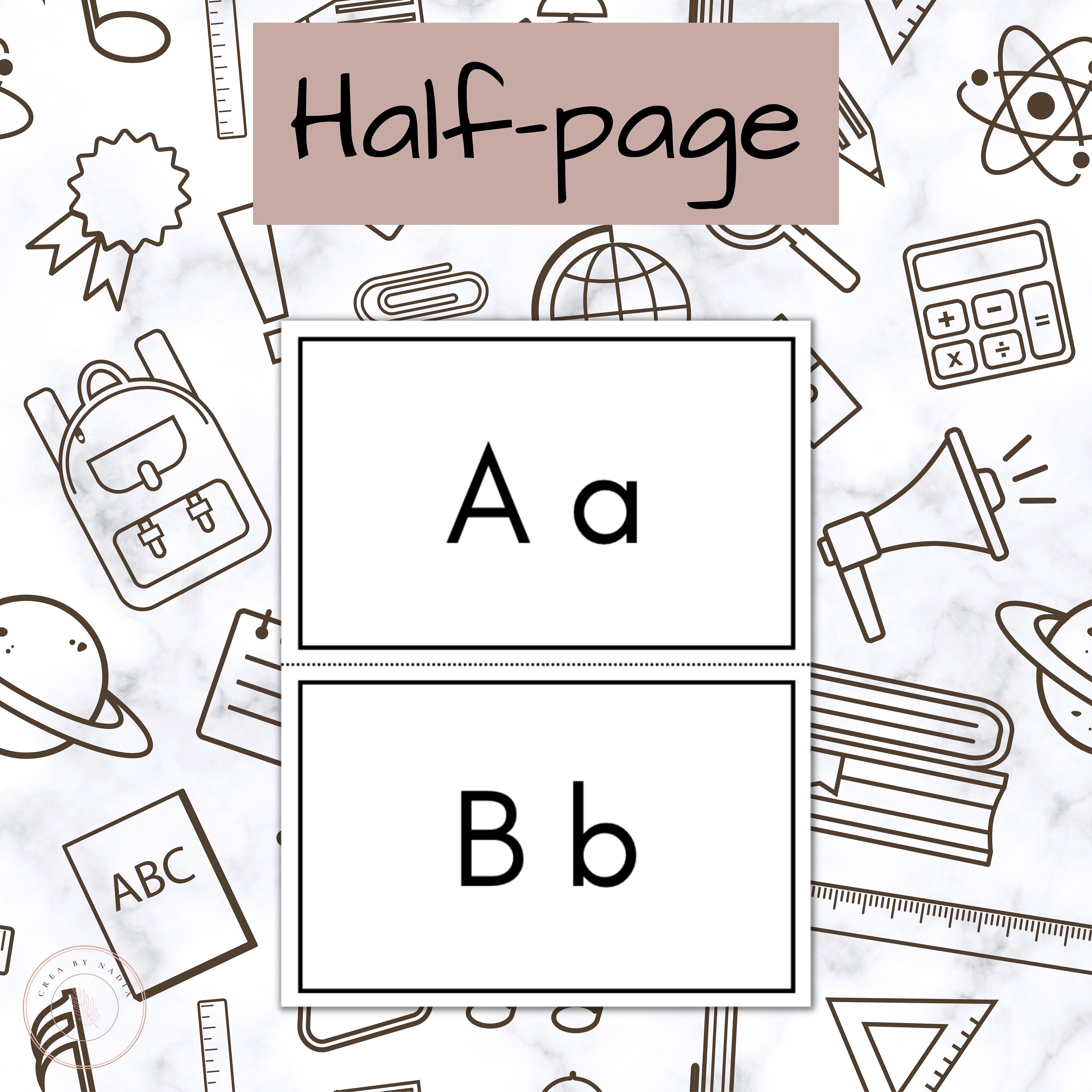 Alphabet Flashcards, Simple Letter Cards, ABC Minimalist Printable ...