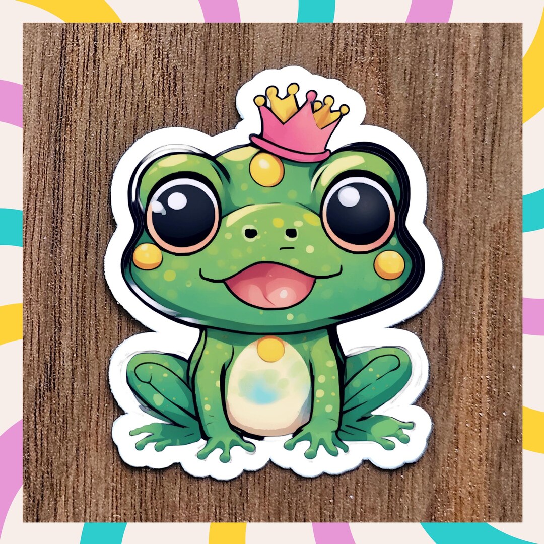 Cute Frog Waterproof Vinyl Stickers | Toad Vinyl Decals | Waterproof ...
