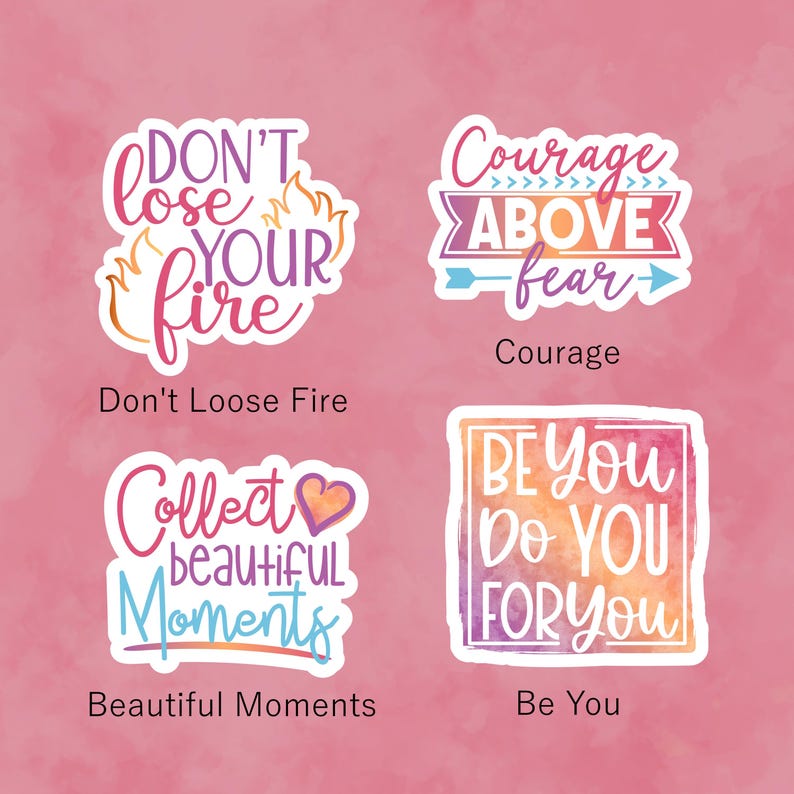 Inspirational Stickers Pack | Mental Health Sticker Pack | Motivational ...