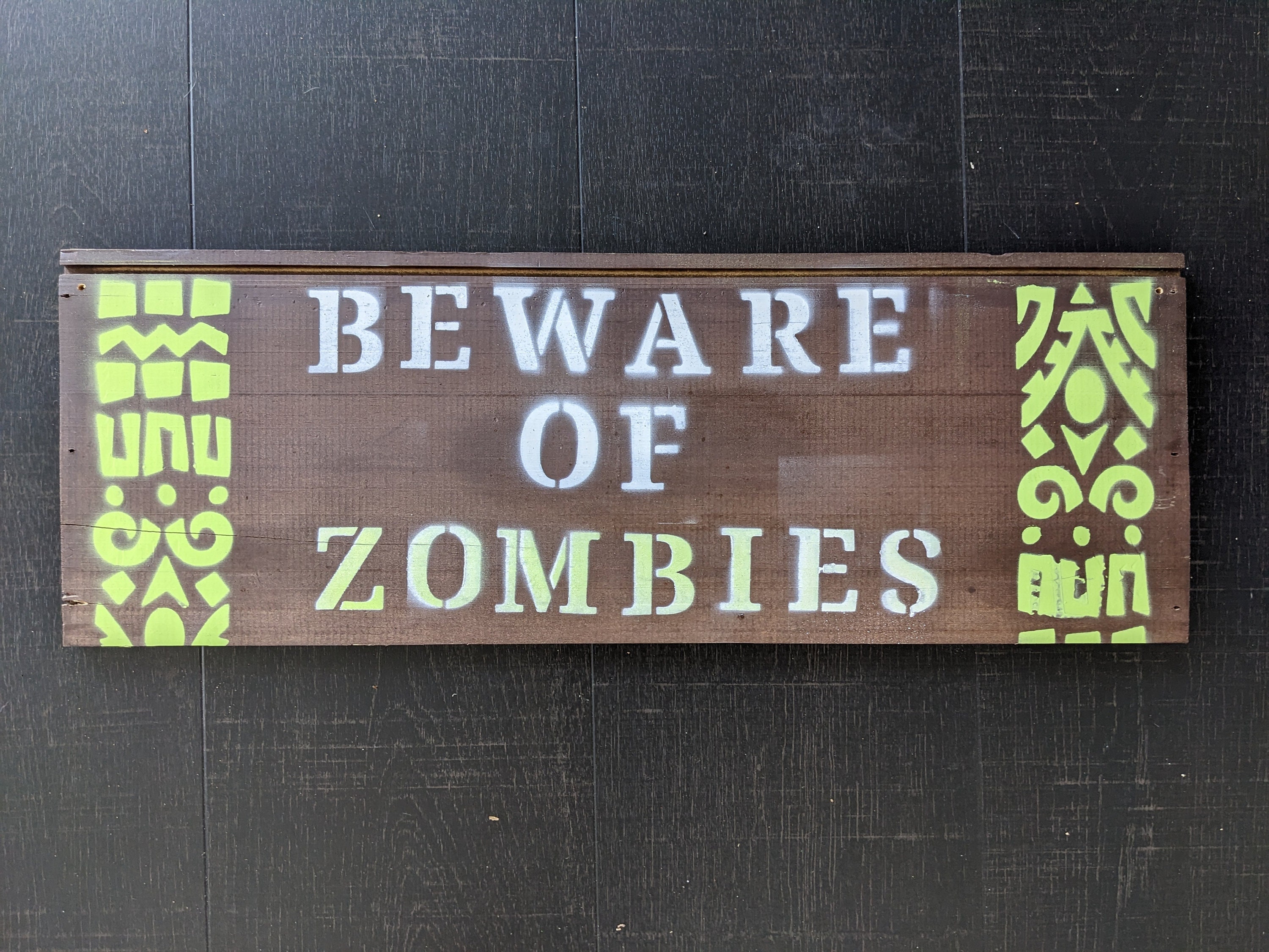 Beware of Zombies Sign - Etsy