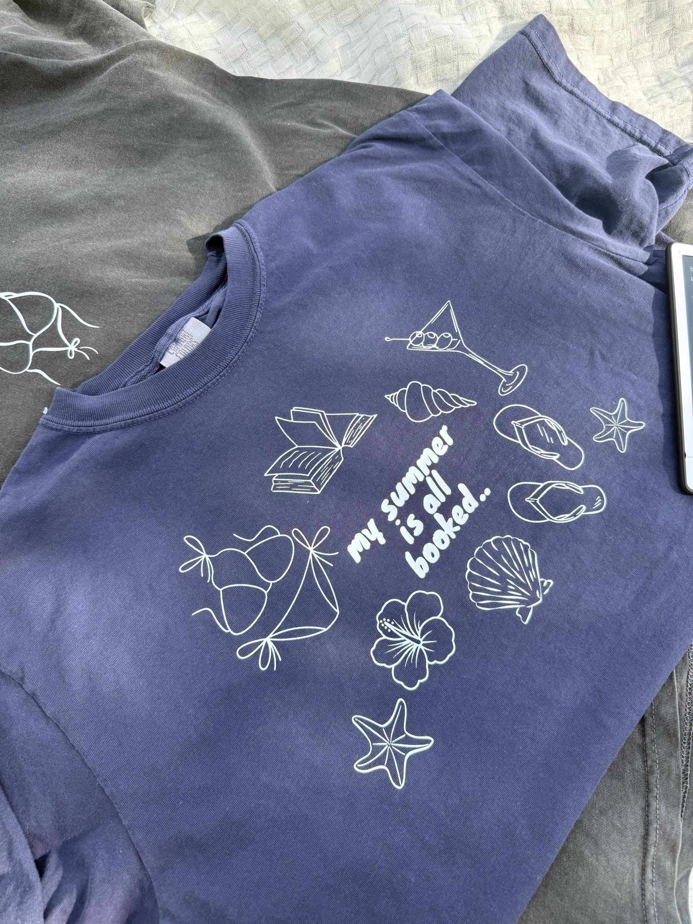 Summer is Booked comfort colors T-shirt, readers gift, bookish gifts, bookish merch