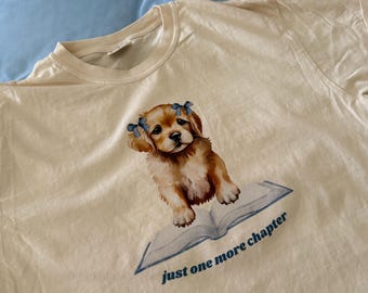 Just One More Chapeter Comfort colors T-shirt, bookish merch, Readers gifts