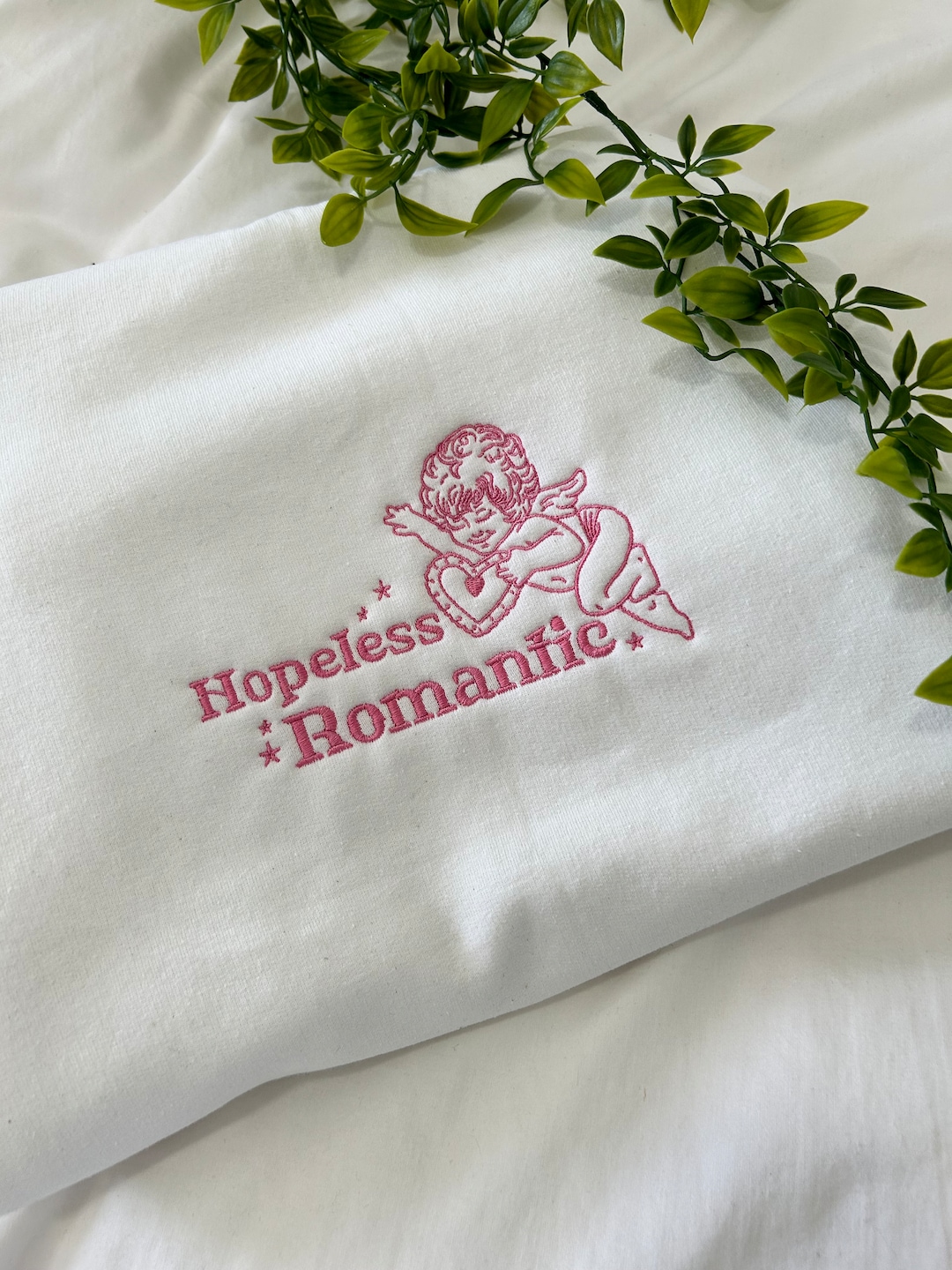 Hopeless Romantic Embroidered Sweatshirt Etsy Canada