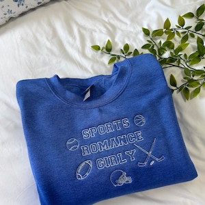 Sports romance bookish embroidered sweatshirt