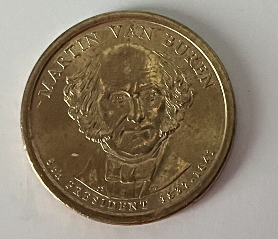 Martin Van Buren 18371841 One Dollar Golden Coin Etsy
