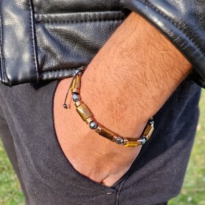 Tiger Eye Bracelet, Men&#39;s Women&#39;s Bracelet, Good Luck Bracelet, Tiger Eye Beaded Bracelet, Trend Bracelet, Unisex Bracelet