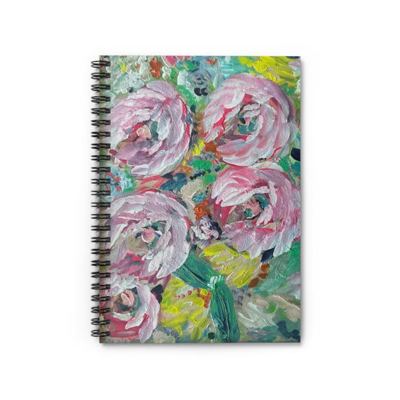 Shannon Doyle Art Notebook | Floral Abstract Journal | Spiral Bound Planner | Unique Stationery Gift | Watercolor Flowers