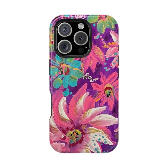 Vibrant Abstract Floral Case by Shannon Doyle | Art Phone Cover | Matte/Glossy | Impact Resistant | Wireless Charging