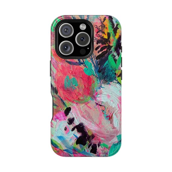 Vibrant Abstract Floral Case by Shannon Doyle | Art Phone Cover | Matte/Glossy | Impact Resistant | Wireless Charging