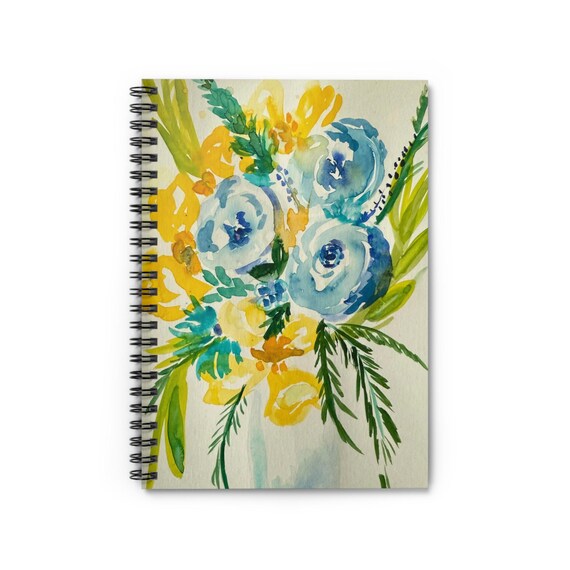 Shannon Doyle Art Notebook | Floral Abstract Journal | Spiral Bound Planner | Unique Stationery Gift | Watercolor Flowers