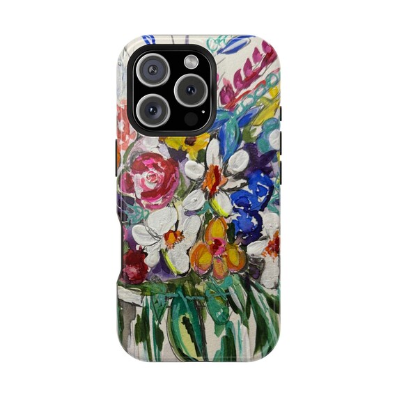Vibrant Abstract Floral Case by Shannon Doyle | Art Phone Cover | Matte/Glossy | Impact Resistant | Wireless Charging