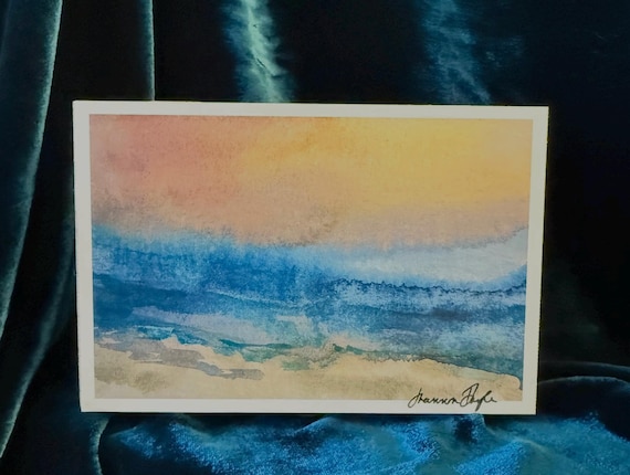 Signed Limited Edition Watercolor Print Trinket Box Match Box– Coastal Art by Shannon Doyle
