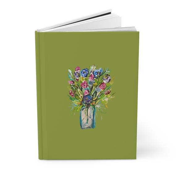Shannon Doyle Art Notebook | Floral Abstract Journal | Hard Cover Notebook | Unique Stationery Gift | Watercolor Flowers