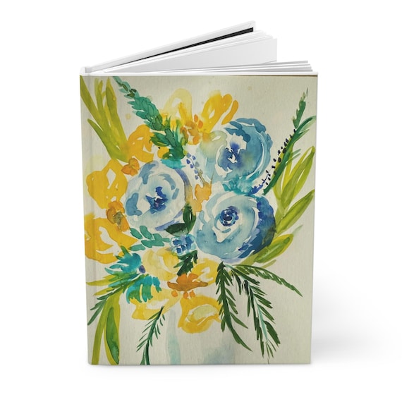 Shannon Doyle Art Notebook | Floral Abstract Journal | Hard Cover Notebook | Unique Stationery Gift | Watercolor Flowers