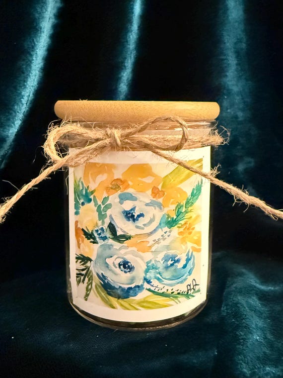 Signed Limited Edition Watercolor Print Match Jar with Strike Pad Coastl Art by Shannon Doyle