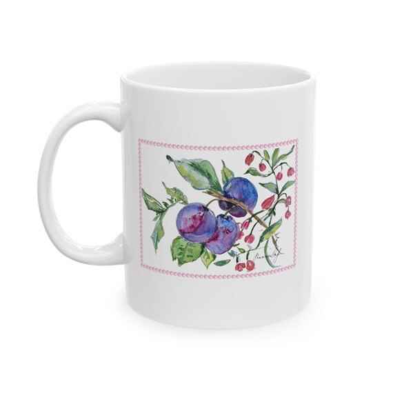 Shannon Doyle Art Mug | Watercolor Lemon Coffee Cup | Unique Kitchen Decor | Art Lover Gift | Ceramic Beverage Mug