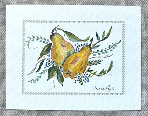 Original 8X10 Botanical Watercolor| Shannon Doyle Art | Limited EditionArt Print | Bright Botanical Wall Decor Signed by Artist